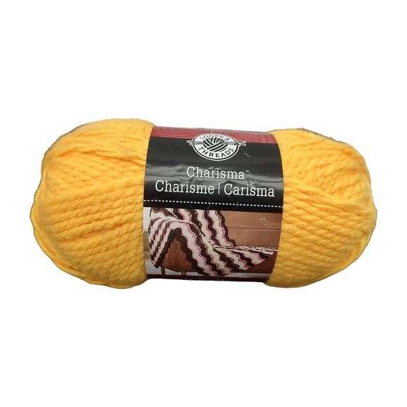 Mixed Lot of 2 Charisma by Loops & Threads Acrylic Yarn Dark Purple #3 Yellow #1 - Picture 9 of 11